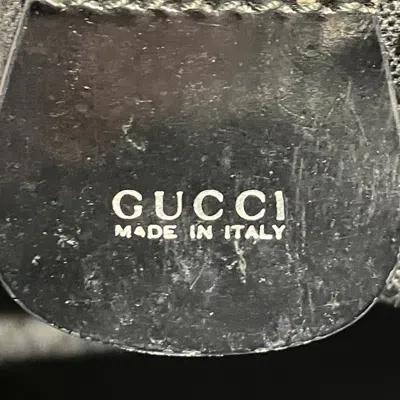 Pre-owned Gucci Black Canvas Leather Handbag Tote Bag ()