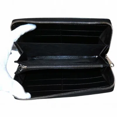 Pre-owned Gucci Black Coated Canvas Long Wallet (bi-fold) ()