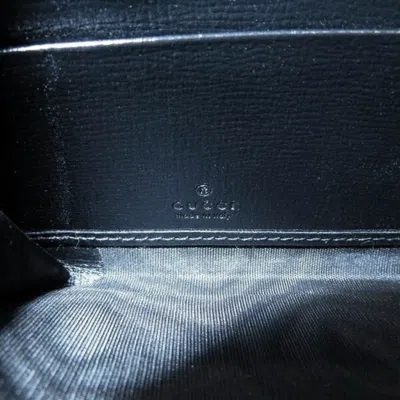 Pre-owned Gucci Black Coated Canvas Long Wallet (bi-fold) ()