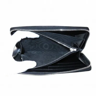 Pre-owned Gucci Black Coated Canvas Long Wallet (bi-fold) ()