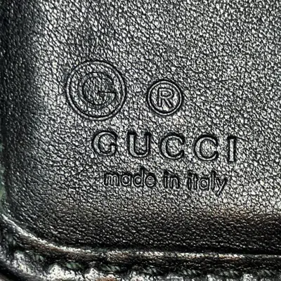 Pre-owned Gucci Black Leather Coin Purse/coin Case ()