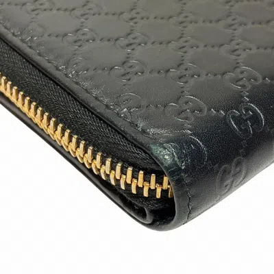 Pre-owned Gucci Black Leather Coin Purse/coin Case ()
