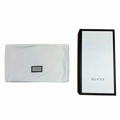 Pre-owned Gucci Black Leather Long Wallet (tri-fold) ()