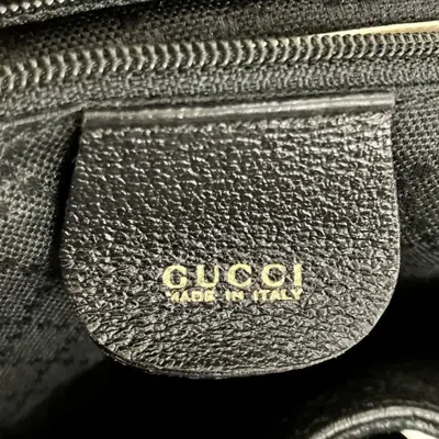 Pre-owned Gucci Black Suede Leather Backpack ()
