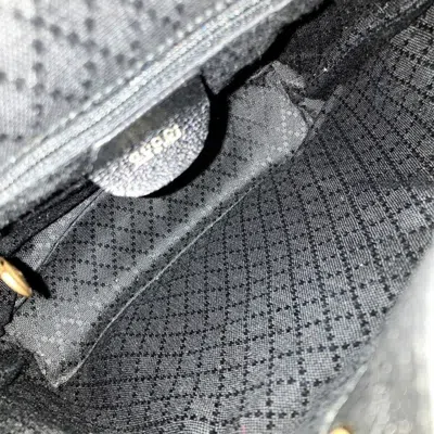 Pre-owned Gucci Black Suede Leather Backpack ()