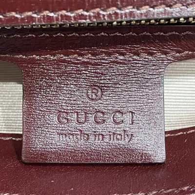 Pre-owned Gucci Bordeaux Leather Shoulder Bag ()