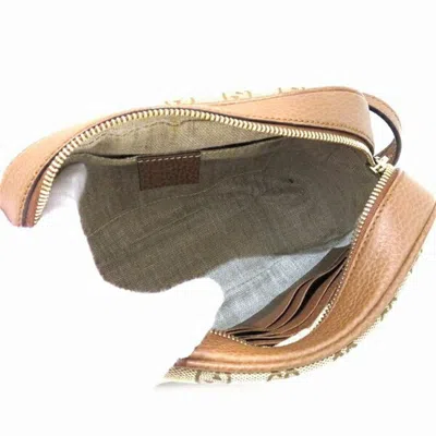 Pre-owned Gucci Brown Gg Canvas Leather Shoulder Bag ()