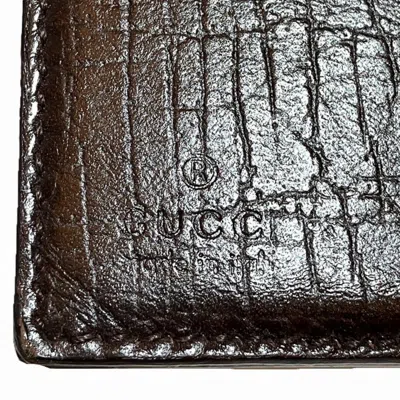 Pre-owned Gucci Brown Gg Supreme Leather Wallet (bi-fold) ()