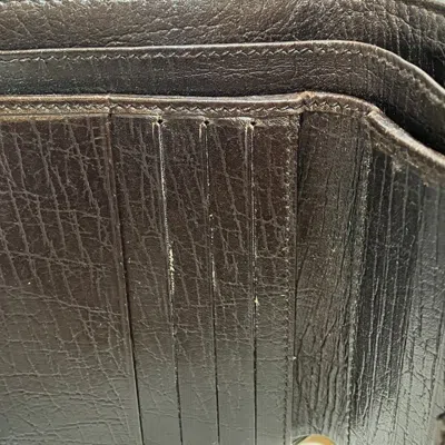 Pre-owned Gucci Brown Gg Supreme Leather Wallet (bi-fold) ()
