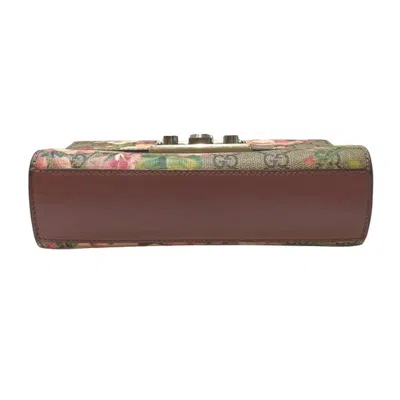 Pre-owned Gucci Brown Multi-color Pink Pvc Leather Shoulder Bag () In Brown, Multi-color, Pink