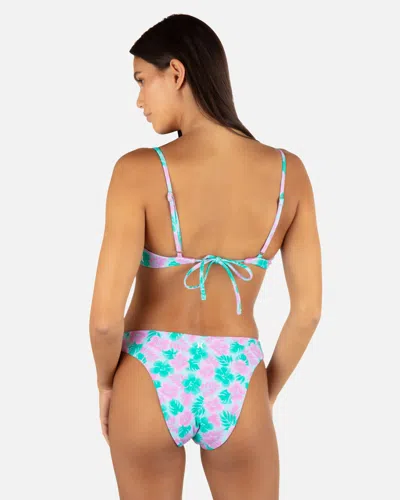 Inmocean Women's Lani Floral Cheeky Scoop Bottom In Teal