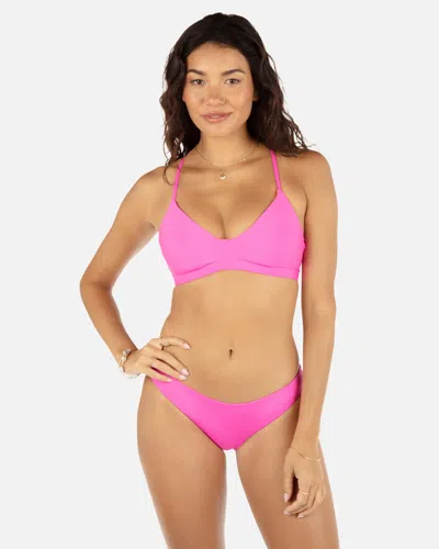Inmocean Women's Solid Adjustable Bikini Top In Disco Pink,maraschino