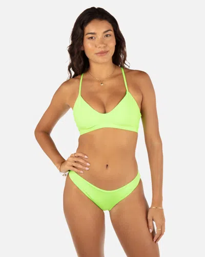 Inmocean Women's Solid Adjustable Bikini Top In Key Lime,grass Green