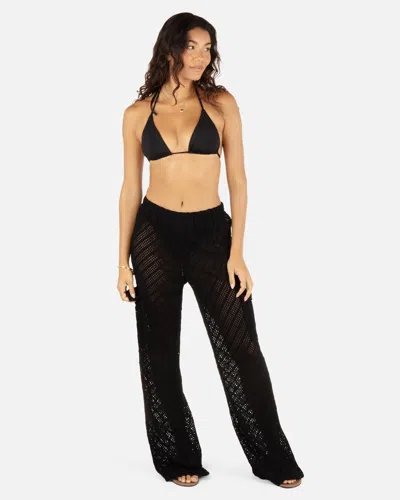 Inmocean Women's Crochet Cargo Beach Pants In Black
