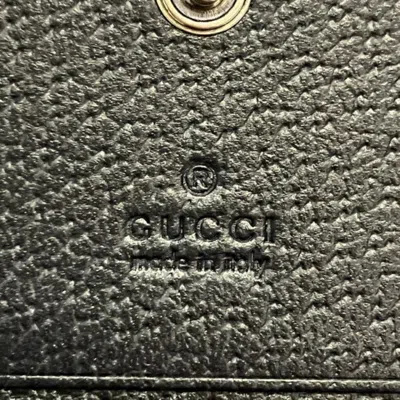 Pre-owned Gucci Navy Gg Supreme Leather Middle Wallet (bi-fold) ()