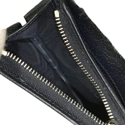 Pre-owned Gucci Navy Gg Supreme Leather Middle Wallet (bi-fold) ()