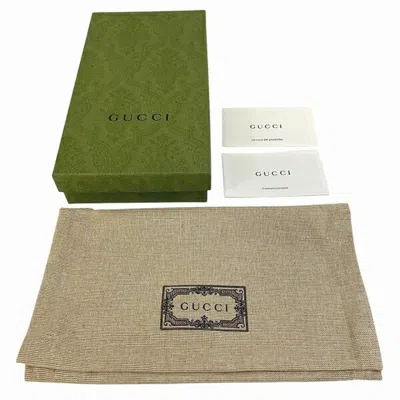 Pre-owned Gucci Pale Green Leather Long Wallet (bi-fold) ()
