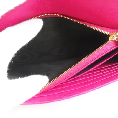 Pre-owned Gucci Pink Leather Chain/shoulder Wallet ()