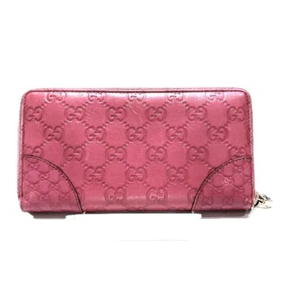 Pre-owned Gucci Pink Leather Coin Purse/coin Case ()