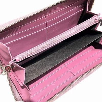 Pre-owned Gucci Pink Leather Coin Purse/coin Case ()