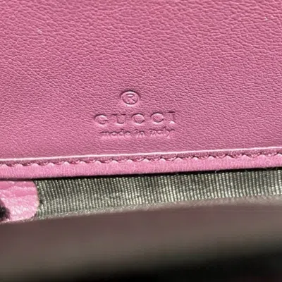 Pre-owned Gucci Pink Leather Coin Purse/coin Case ()