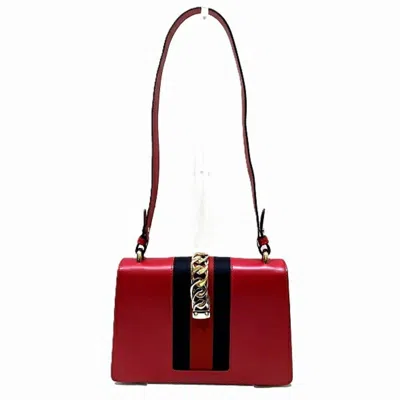 Pre-owned Gucci Red Color Leather Shoulder Bag ()