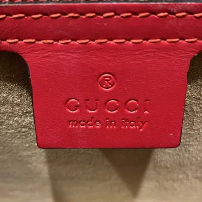 Pre-owned Gucci Red Color Leather Shoulder Bag ()