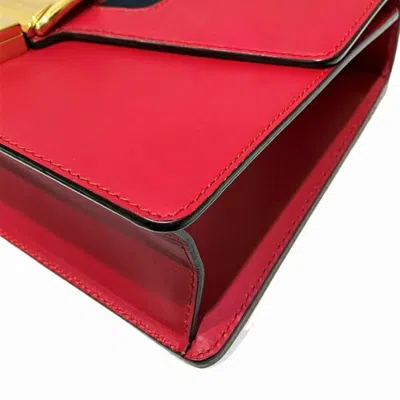 Pre-owned Gucci Red Color Leather Shoulder Bag ()