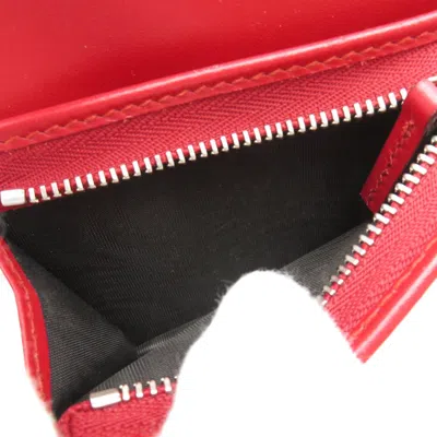 Pre-owned Gucci Red Color Leather Wallet (bi-fold) ()