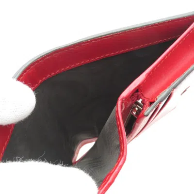 Pre-owned Gucci Red Color Leather Wallet (bi-fold) ()