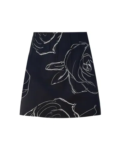 Marni Heavy Poplin Mini Skirt In Black
