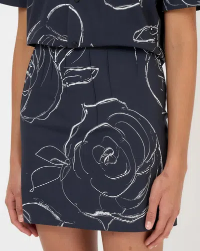 Marni Heavy Poplin Mini Skirt In Black