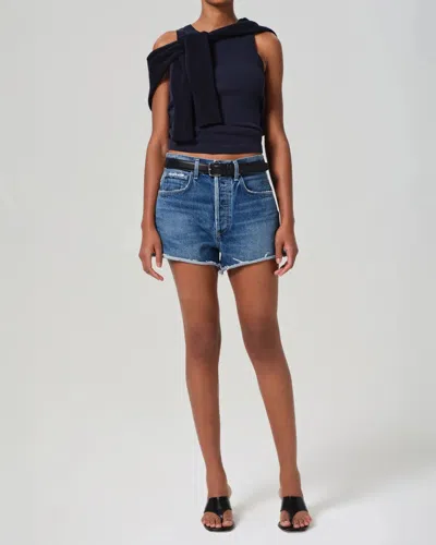 Citizen Of Humanity Marlow Vintage Short In Allora In Medium Wash Denim