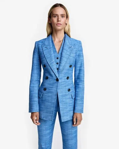 Smythe Not A Db Blazer Denim Stripe In Blue