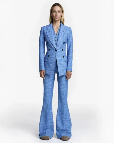 Smythe Not A Db Blazer Denim Stripe In Blue