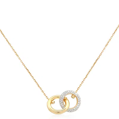 Swarovski Dextera Pendant Interlinked Gold Shiny