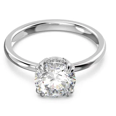 Swarovski Constella Cocktail Ring Round S Rhodium Shiny White White In White