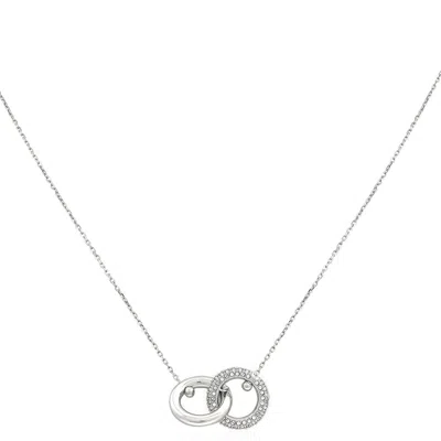 Swarovski Dextera Pendant Interlinked Rhodium Shiny Crystal In White