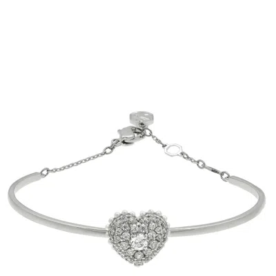 Swarovski Hyperbola Soft Bangle Hrt Rhodium Shiny White In White