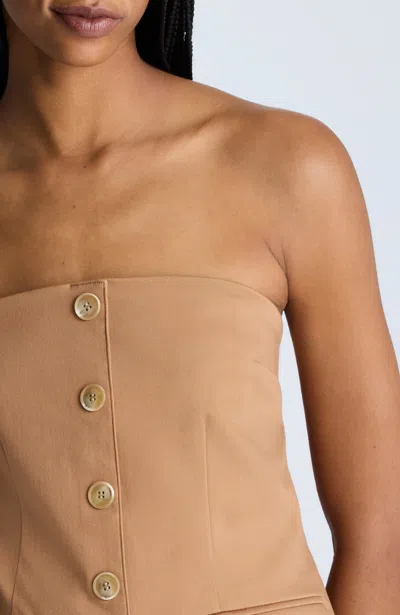 Kenneth Cole Sleeveless Button Front Bustier In Multicolor