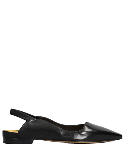 Mara Bini Woman Ballet Flats Black Size 8 Leather In Nero