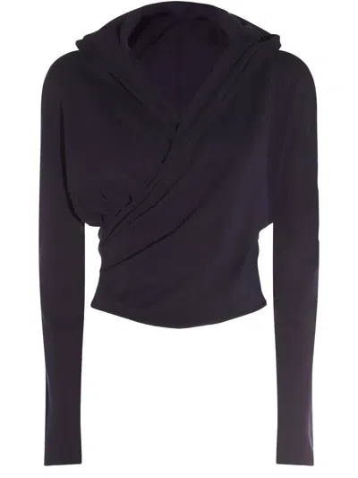 Add Knit Hooded Top Clothing