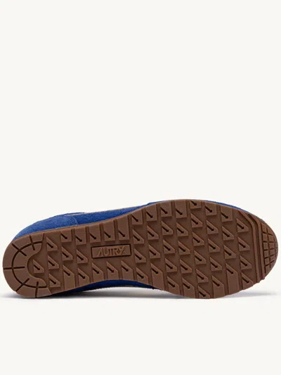 Autry 'windspin Low' Blue Sneaker With Logo On The Side And On The Heel