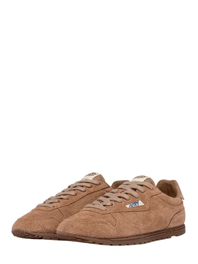Autry 'windspin Low' Brown Sneaker With Logo On The Side And On The Heel