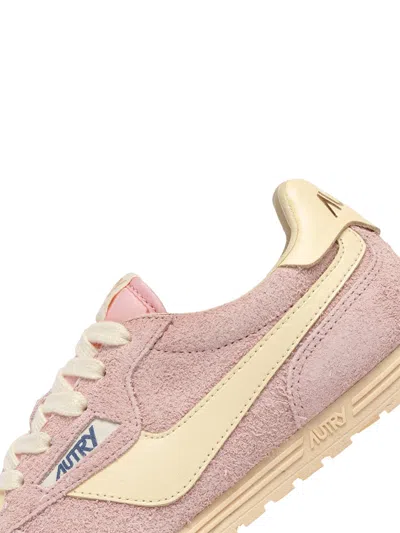 Autry 'windspin Low' Pink Sneaker With Logo On The Side And On The Heel In Multi