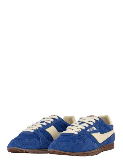 Autry 'windspin Low' Blue Sneaker With Logo On The Side And On The Heel In Blue