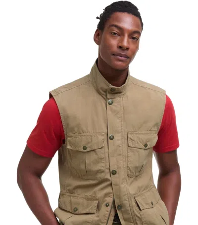Barbour Corbridge Stone Vest In Green