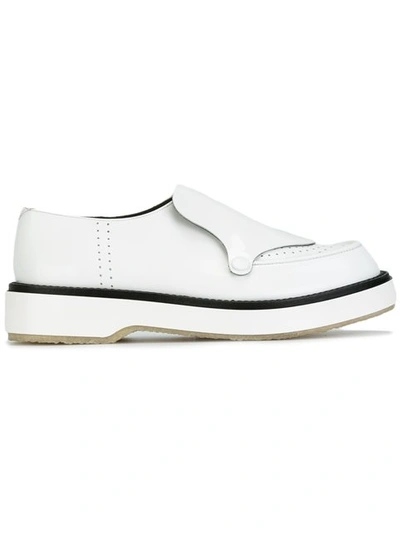 Adieu Flap Detail Loafers In White