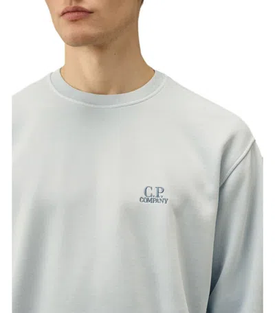 C.p. Company Diagonal Fleece Blue Fox Sweatshirt