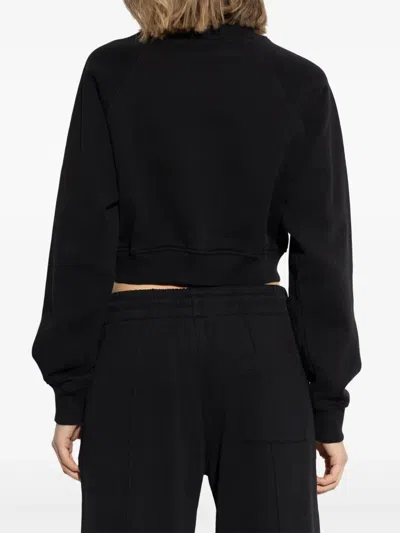 Casablanca Pearl Diamond Patch Cropped Sweatshirt